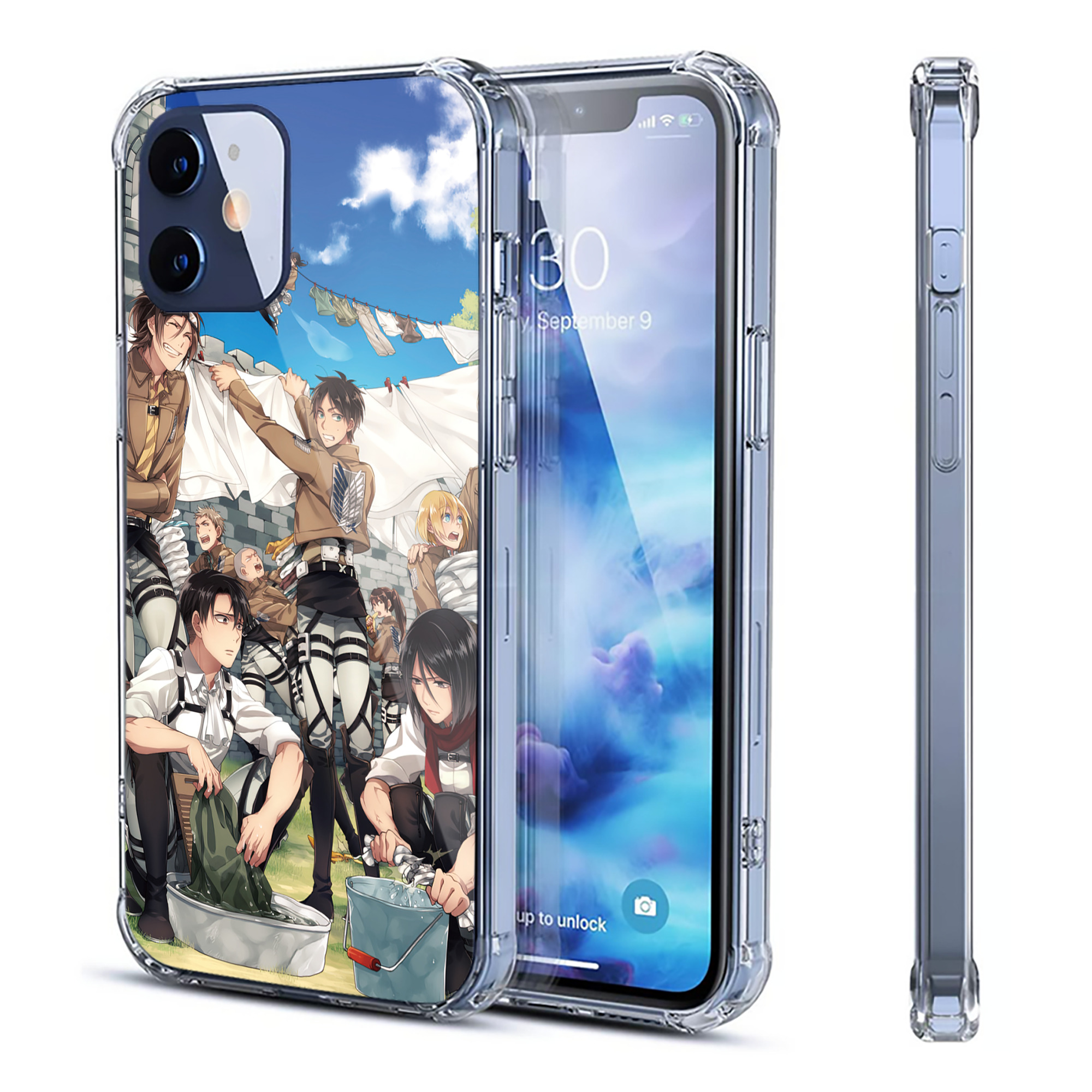 （画像用） 進撃の巨人 Attack on Titan 【iPhone 12シリーズ対応】透明スマホケース（クリアソフトケース）